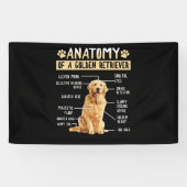 Funny Anatomy Golden Retriever Dog Lover Gift 横断幕 (横)