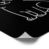 Funny Anatomy Of A Cat Blueprint Sarcastic Enginee ポスター (角)