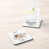 Funny Anatomy of a French Bulldog Illustration コースター (右側)