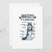 Funny Anatomy Siberian Husky Dog Lover Gift シーズンカード (正面/裏面)