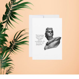 Funny Ancient Greek Birthday Card カード
