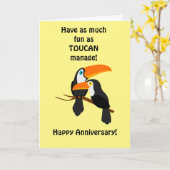 Funny and cute anniversary  カード (黄色い花)