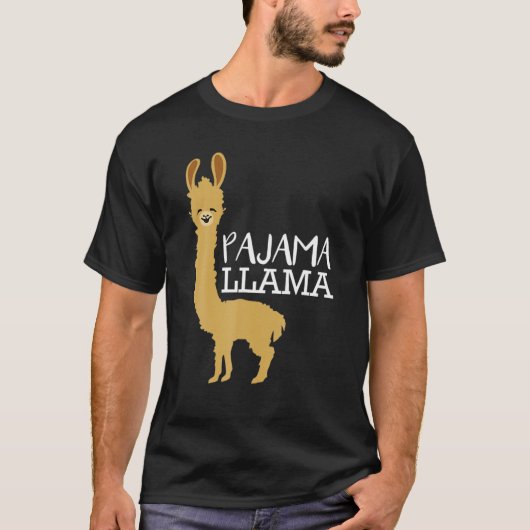 Funny And Cute Pajama Llama Bed Time Pyjama Gift Tシャツ (正面)