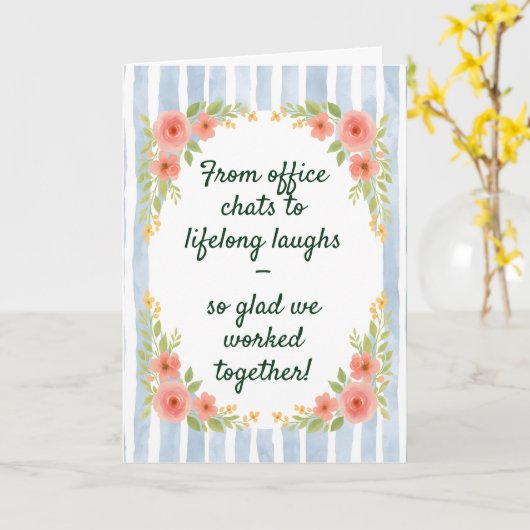 Funny and Heartfelt Colleague Goodbye Card カード (黄色い花)