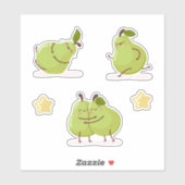 Funny and loving children's pears set シール (シート)