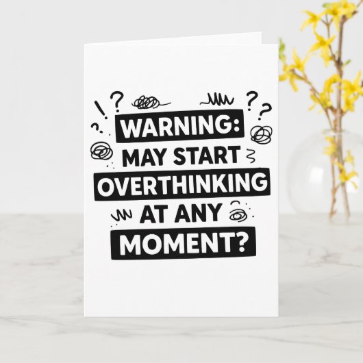 Funny and Sarcastic Design for deep Thinkers カード (黄色い花)