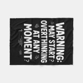 Funny And Sarcastic Design For Deep Thinkers Intro フリースブランケット (正面(横))