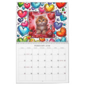 Funny and Whimsical Cat Lover Calendar カレンダー (2月 2026)