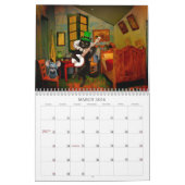 Funny and Whimsical Cat Lover Calendar カレンダー (3月 2026)