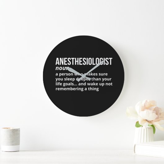 Funny Anesthesiologist Definition ラージ壁時計 (ホーム)