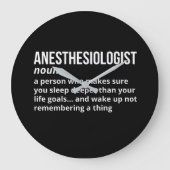 Funny Anesthesiologist Definition ラージ壁時計 (正面)