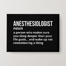 Funny Anesthesiologist Definition 缶バッジ