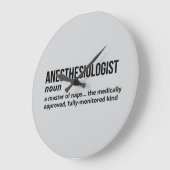 Funny Anesthesiologist Definition Clock Gift ラージ壁時計 (傾斜)