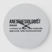 Funny Anesthesiologist Definition Clock Gift ラージ壁時計 (正面)