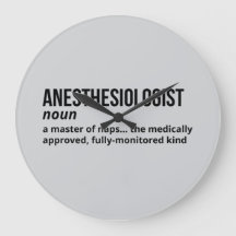 Funny Anesthesiologist Definition Clock Gift