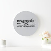 Funny Anesthesiologist Definition Clock Gift ラージ壁時計 (ホーム)