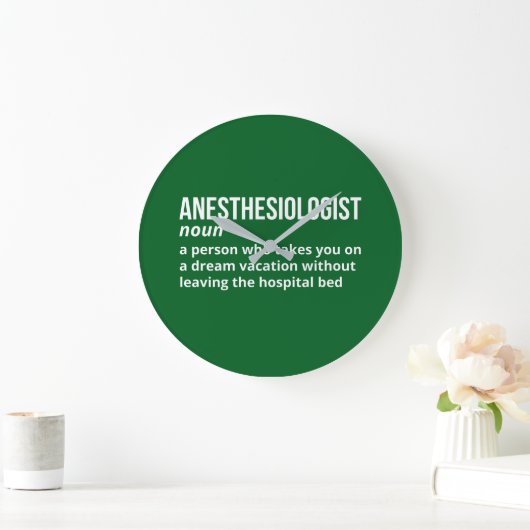 Funny Anesthesiologist Meaning Clock ラージ壁時計 (ホーム)