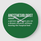 Funny Anesthesiologist Meaning Clock ラージ壁時計 (正面)