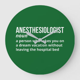 Funny Anesthesiologist Meaning Clock ラージ壁時計