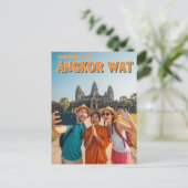 Funny Angkor Wat Cambodia ポストカード (スタンド正面)