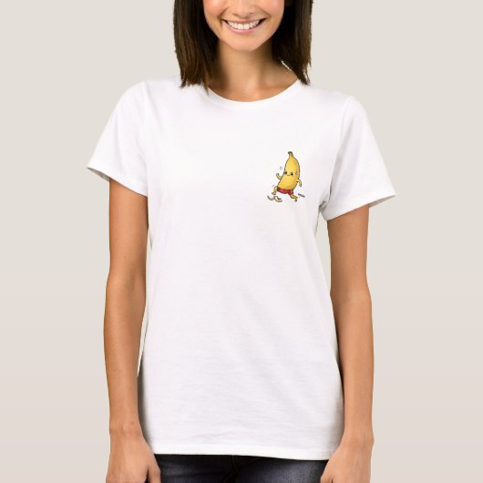 Funny Angry Banana Tripping Over Peel Tシャツ (正面)