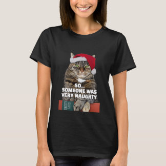 Funny angry cat Christmas T-Shirt Tシャツ