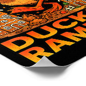 Funny Angry Duck Unique Christmas Rampage Gingerbr ポスター (角)