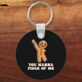 Funny Angry Gingerbread Man You W Ece Of Me  キーホルダー (正面)
