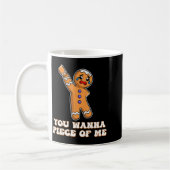 Funny Angry Gingerbread Man You W Ece Of Me  コーヒーマグカップ (左)