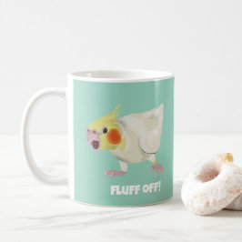 Funny Angry Lutino Cockatiel Fluff Off Pet Parrot  コーヒーマグカップ