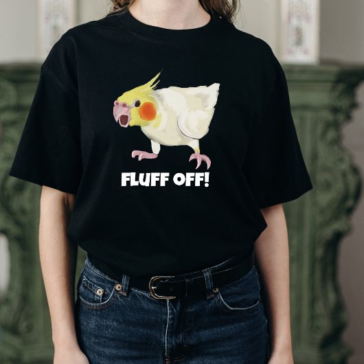 Funny Angry Lutino Cockatiel Fluff Off Pet Parrot  Tシャツ