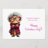 Funny Angry Old Lady Valentine Card Quirky シーズンカード (正面)