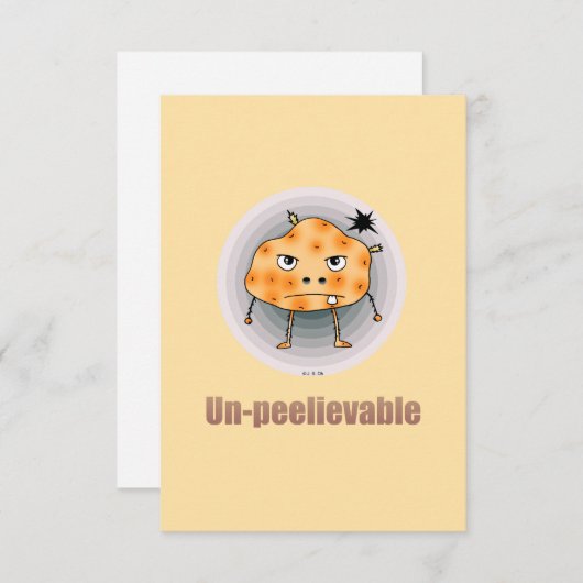 Funny Angry Potato – Un-peelievable Art サンキューカード (正面/裏面)