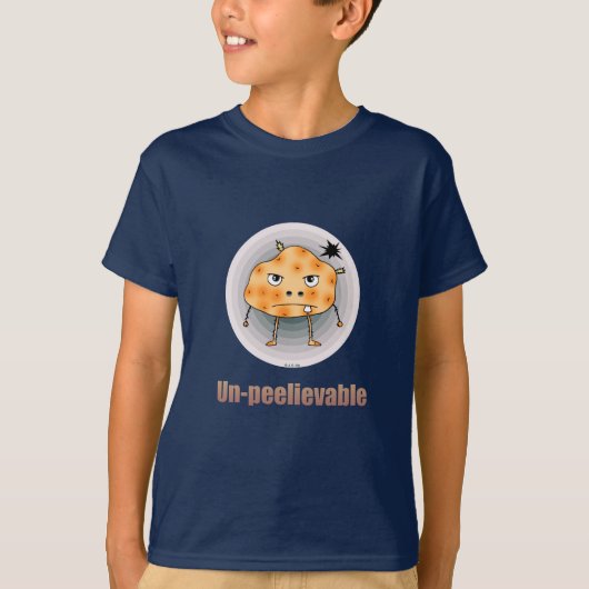 Funny Angry Potato – Un-peelievable Art Tシャツ (正面)