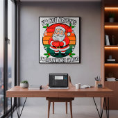 Funny Angry Santa Christmas Holiday Wall Art Décor ポスター