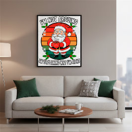 Funny Angry Santa Christmas Holiday Wall Art Décor ポスター