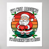 Funny Angry Santa Christmas Holiday Wall Art Décor ポスター (正面)