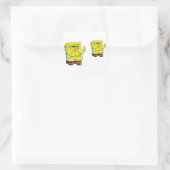 Funny Angry Sponge Cartoon Sticker - Grumpy Mood  スクエアシール (バッグ)