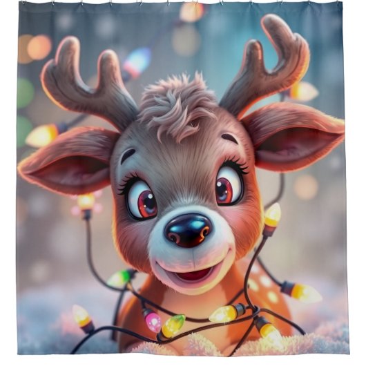 Funny animal art – perfect gift for animal lovers  シャワーカーテン (正面)