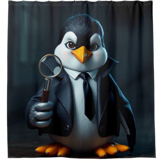 Funny animal art – perfect gift for animal lovers  シャワーカーテン (正面)