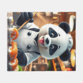 Funny animal art – perfect gift for animal lovers  フリースブランケット (正面(横))