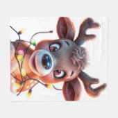 Funny animal art – perfect gift for animal lovers  フリースブランケット (正面(横))