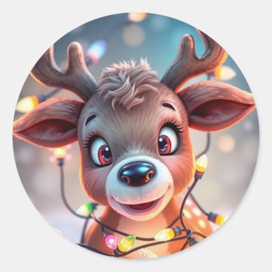 Funny animal art – perfect gift for animal lovers  ラウンドシール (正面)