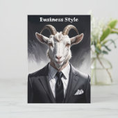 Funny animal boss surreal suited goat character セーブザデート (スタンド正面)