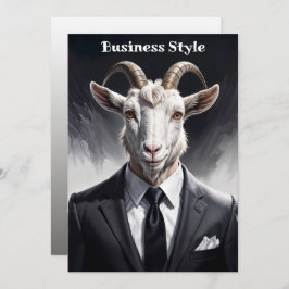 Funny animal boss surreal suited goat character セーブザデート