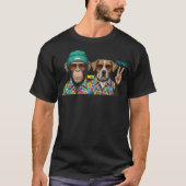 Funny Animal Friends T-Shirt | Cool Monkey Dog   Tシャツ (正面)