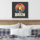 Funny Animal Giraffe Meme Face Festive Xmas T-Shir キャンバスプリント (インサイチュ (寝室))