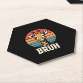 Funny Animal Giraffe Meme Face Festive Xmas T-Shir ペーパーコースター (アングル)