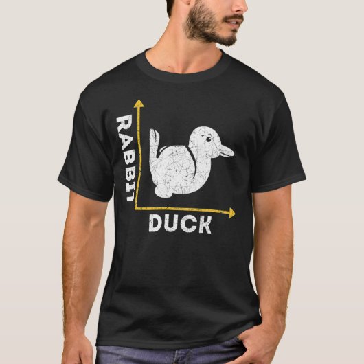 Funny Animal Lover Gift Optical Illusion Duck Or R Tシャツ (正面)