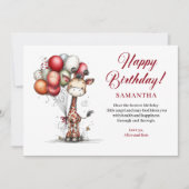 Funny Animals Custom Name kids greeting card (正面)